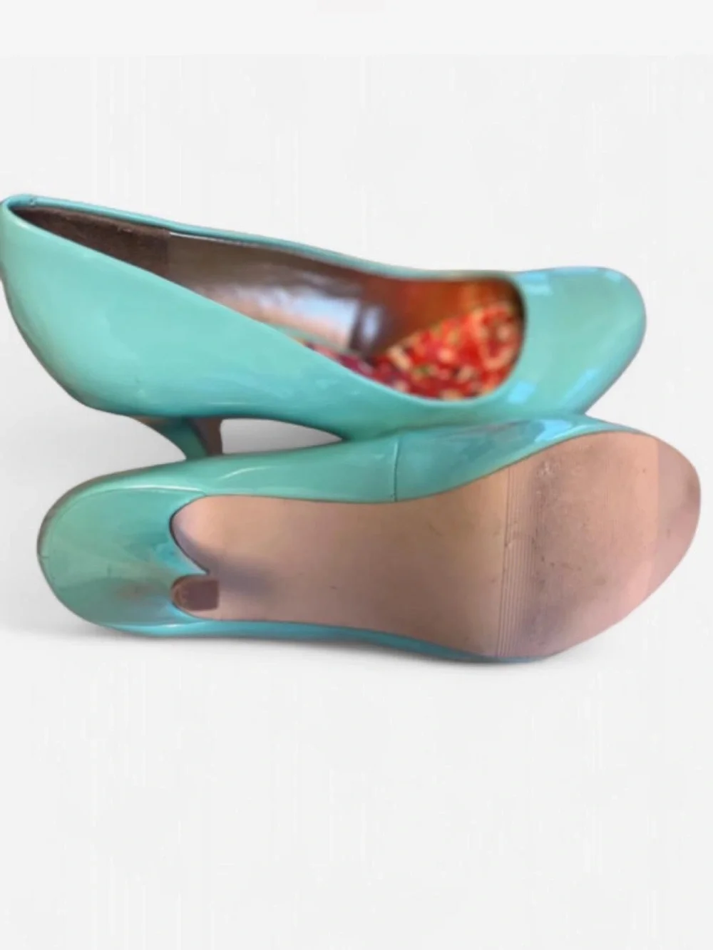 Madden Girl Teal Patent Mid Heels